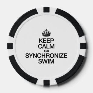 LOT DE JETON DE POKER GARDER CALME ET SYNCHRONISER LA NAGE