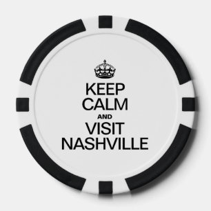 LOT DE JETON DE POKER GARDEZ LE CALME ET VISITEZ NASHVILLE