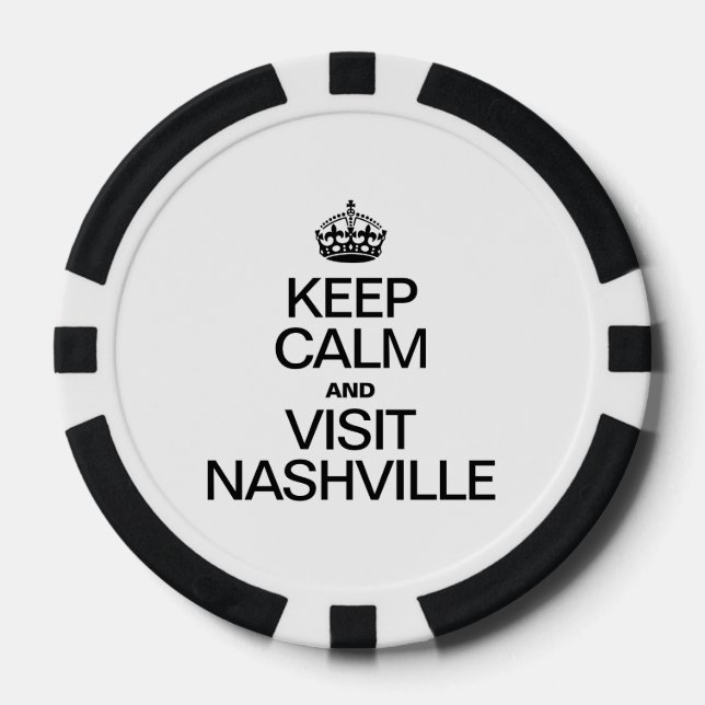 LOT DE JETON DE POKER GARDEZ LE CALME ET VISITEZ NASHVILLE (Recto)