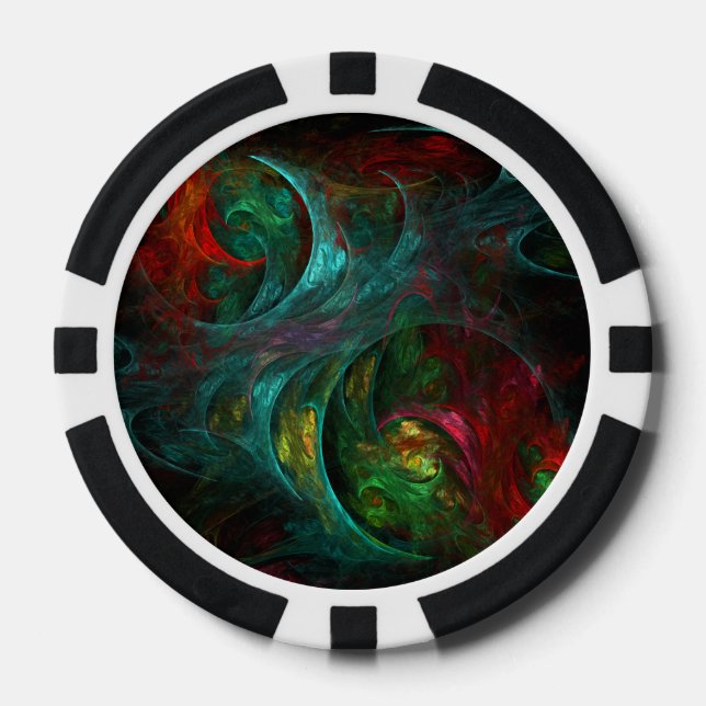 Lot De Jeton De Poker Genesis Nova Art Abstrait (Recto)