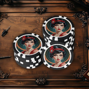 Lot De Jeton De Poker Glamour Gatsby doré