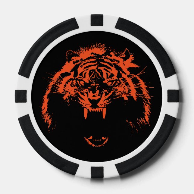 Lot De Jeton De Poker Glowees Tiger (Recto)