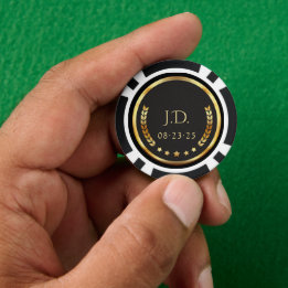 Lot De Jeton De Poker Gold and Black Poker Chips