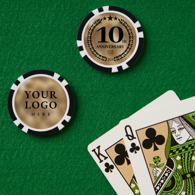 Lot De Jeton De Poker Gold Business 10th Anniversary (Table de poker (double))