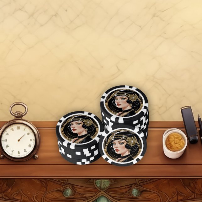 Lot De Jeton De Poker Golden Gatsby Glamour (Créateur téléchargé)