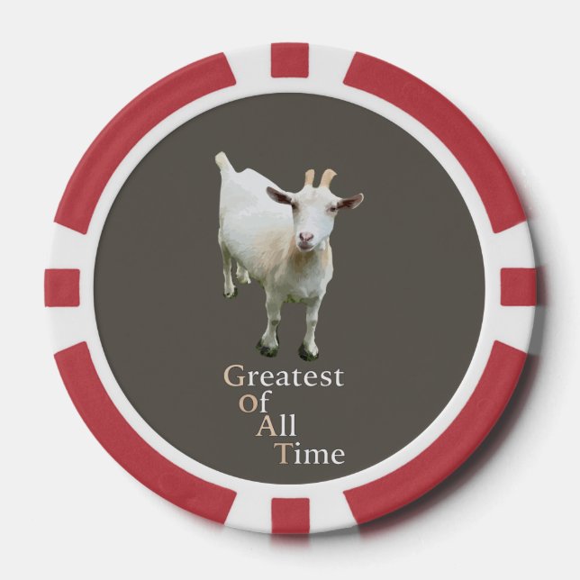 Lot De Jeton De Poker Greatest of all time Goat (Recto)