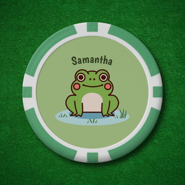 Lot De Jeton De Poker Grenouille mûre (Cute Frog Poker Chips)