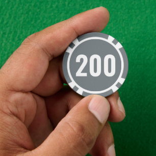 Lot De Jeton De Poker Gris de base, blanc, numéro gras