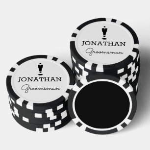 Lot De Jeton De Poker Groomsman Gift Party personnalisé