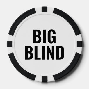 Lot De Jeton De Poker Gros Aveugle Texte Simple Noir Blanc