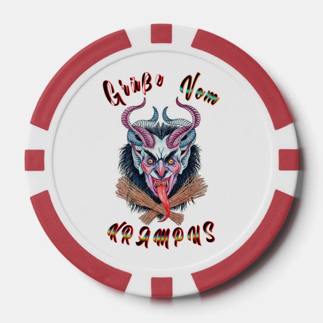 Lot De Jeton De Poker Grüße Vom Krampus Yule Devil Décembre Krampusnacht (Recto)