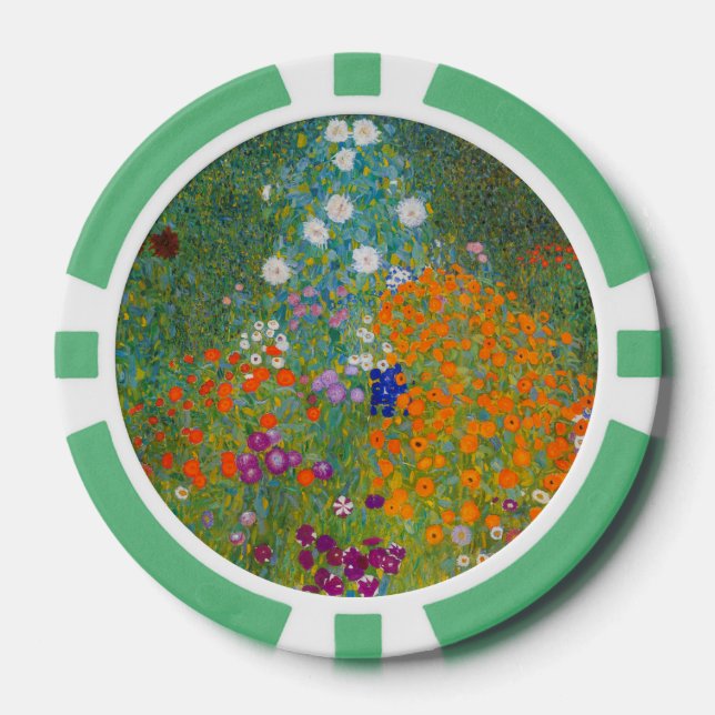 Lot De Jeton De Poker Gustav Klimt - Jardin des fleurs (Recto)
