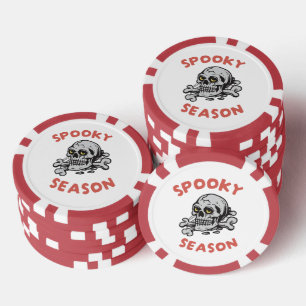 Lot De Jeton De Poker Halloween crâne de la saison éffrayante
