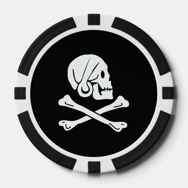 Lot De Jeton De Poker Henry Chaque Drapeau Pirate (Recto)
