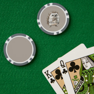 Lot De Jeton De Poker Hérisson Réalise tes rêves (ou personnalise)  