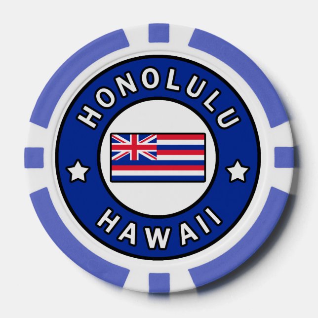 Lot De Jeton De Poker Honolulu Hawaii (Recto)
