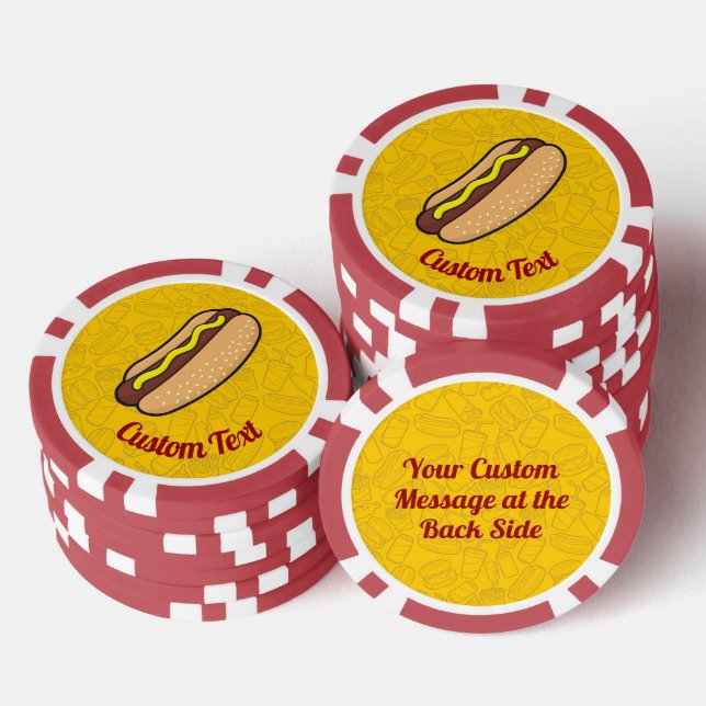 Lot De Jeton De Poker Hotdog (Empiler)