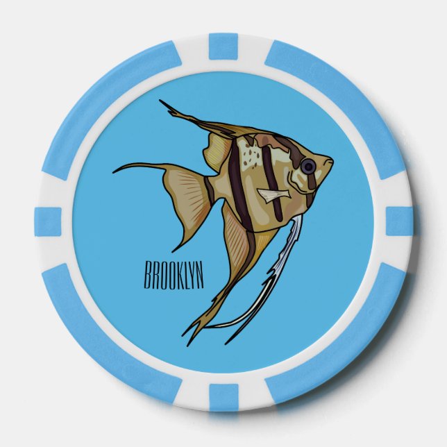 Lot De Jeton De Poker Illustration d'angelfish (Recto)