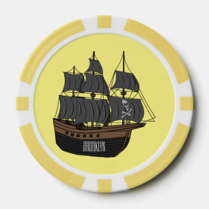 Lot De Jeton De Poker Illustration de bateau pirate