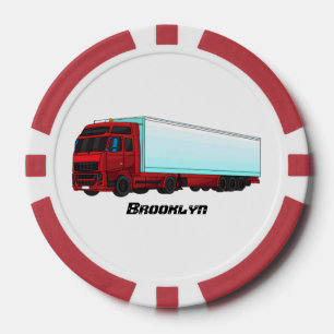 Lot De Jeton De Poker Illustration de camion roumain
