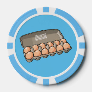 Lot De Jeton De Poker Illustration de carton d'oeufs