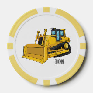Lot De Jeton De Poker Illustration de dessin animé Bulldozer