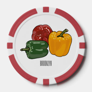 Lot De Jeton De Poker Illustration de dessin de Capsicum
