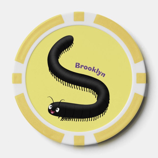 Lot De Jeton De Poker Illustration de dessin mignon millipede (Recto)