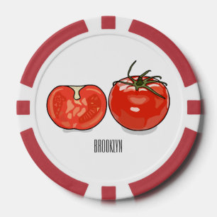 Lot De Jeton De Poker Illustration de dessin sur la tomate