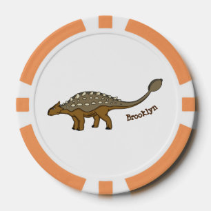Lot De Jeton De Poker Illustration de dinosaure blindé Ankylosaurus