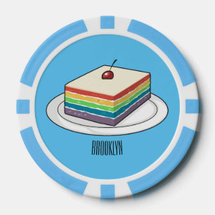 Lot De Jeton De Poker Illustration de gâteau arc-en-ciel