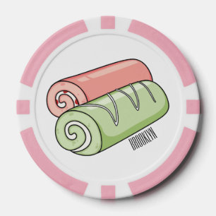Lot De Jeton De Poker Illustration de gâteau suisse roll / roll