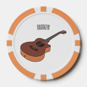 Lot De Jeton De Poker Illustration de guitare acoustique