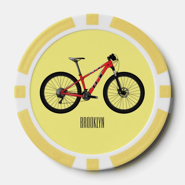 Lot De Jeton De Poker Illustration de la bande dessinée de vélo (Recto)