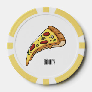 Lot De Jeton De Poker Illustration de la pizza