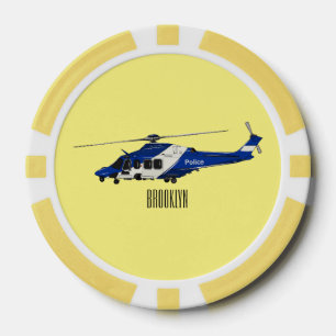Lot De Jeton De Poker Illustration de l'hélicoptère de police
