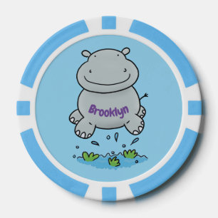 Lot De Jeton De Poker Illustration de saut en hippo mignon