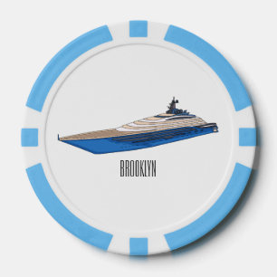 Lot De Jeton De Poker Illustration de yacht