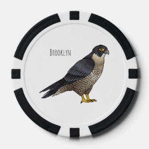 Lot De Jeton De Poker Illustration d'oiseau de faucon pèlerin
