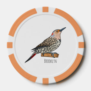 Lot De Jeton De Poker Illustration d'oiseau de scintillement du Nord