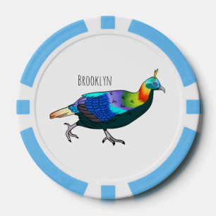 Lot De Jeton De Poker Illustration d'oiseau monal himalayen