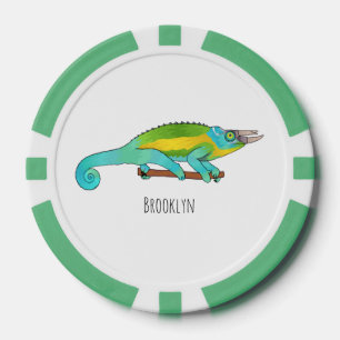 Lot De Jeton De Poker Illustration du caméléon de Jackson