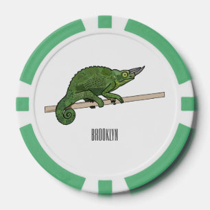Lot De Jeton De Poker Illustration du caméléon de Jackson