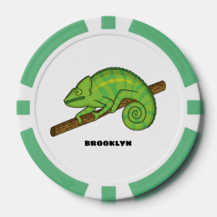 Lot De Jeton De Poker Illustration du caméléon de la parson