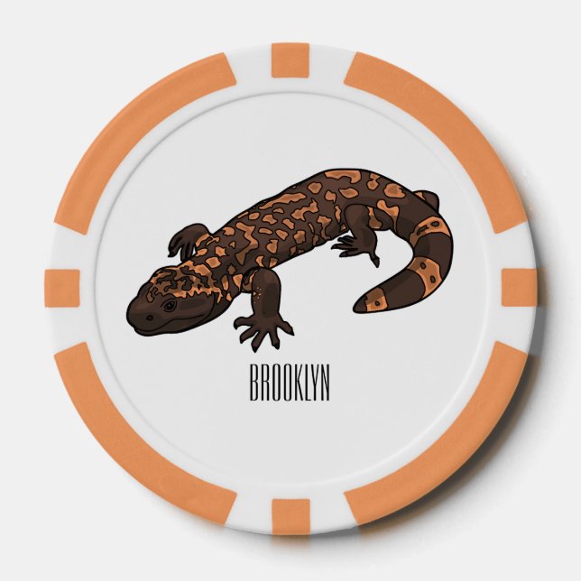 Lot De Jeton De Poker Illustration du monstre Gila (Recto)