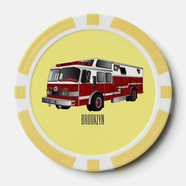 Lot De Jeton De Poker Illustration du moteur à incendie (Recto)