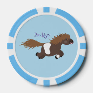 Lot De Jeton De Poker Illustration d'un poney de Shetland mignon