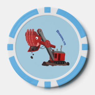 Lot De Jeton De Poker Illustration d'une pelle à vapeur rouge mou