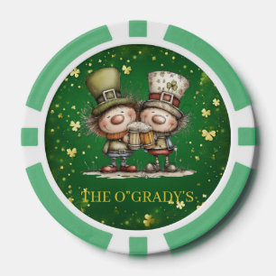 Lot De Jeton De Poker Illustration festive de fête de la Saint-Patrick