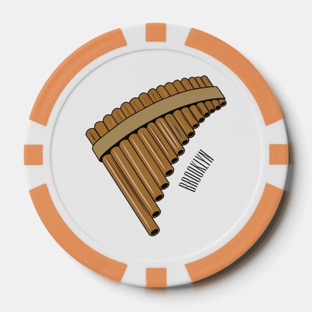 Lot De Jeton De Poker Illustration Pan flûte / panpipes (Recto)